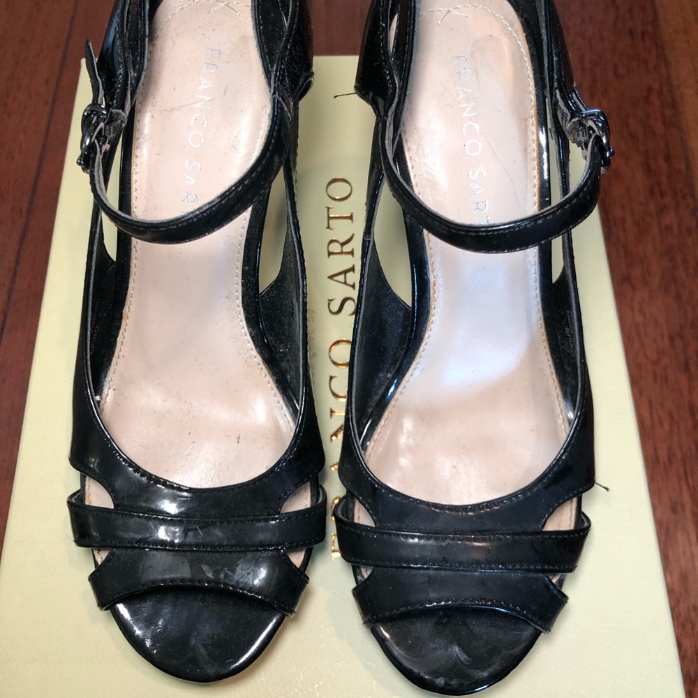 Black patent Franco Sarto heels - size 5 1/2